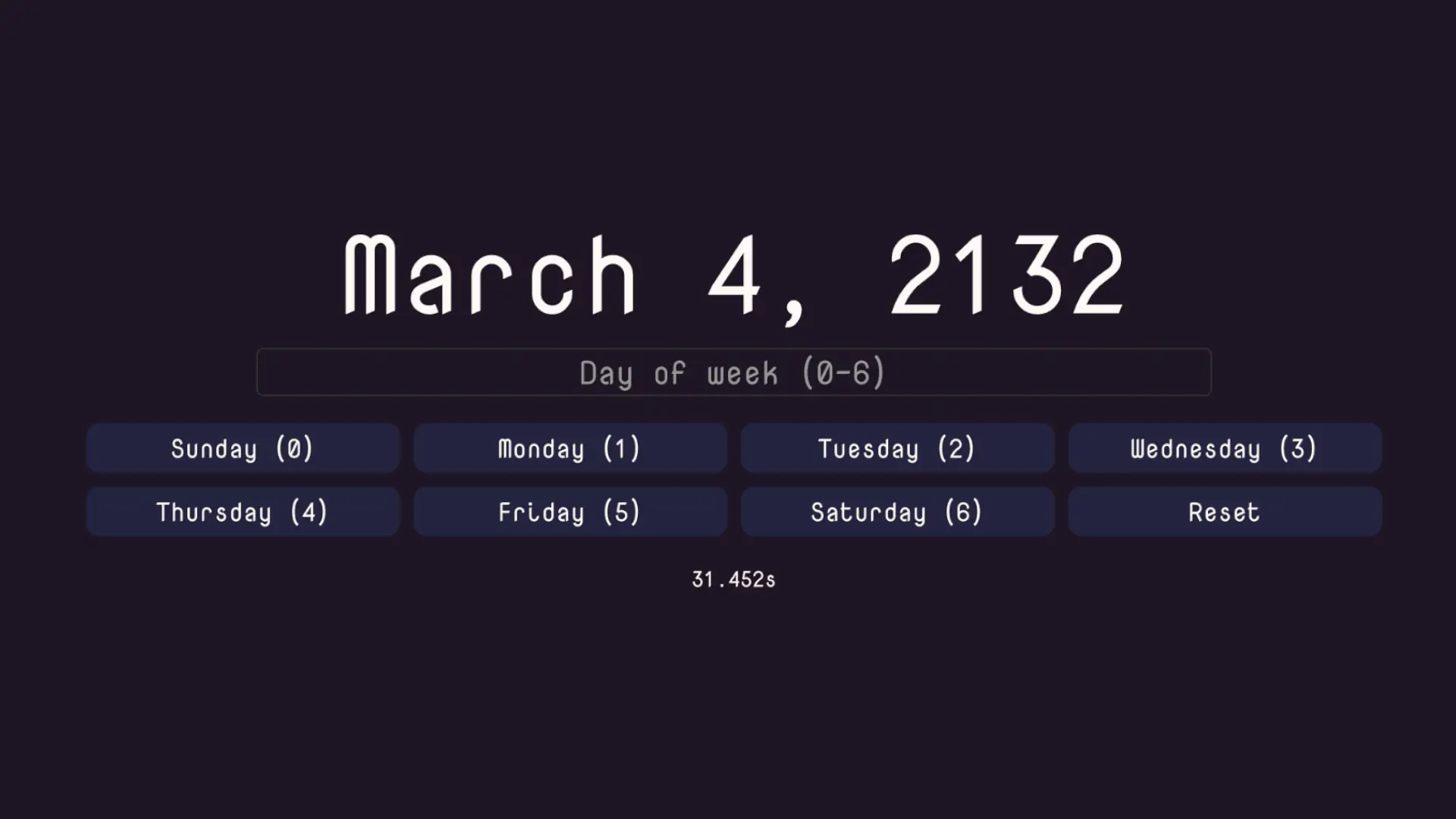 Project: Doomsday Rule
